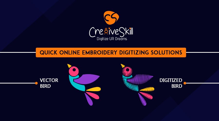 Quick Online Embroidery Digitizing Solutions by Cre8iveSkill