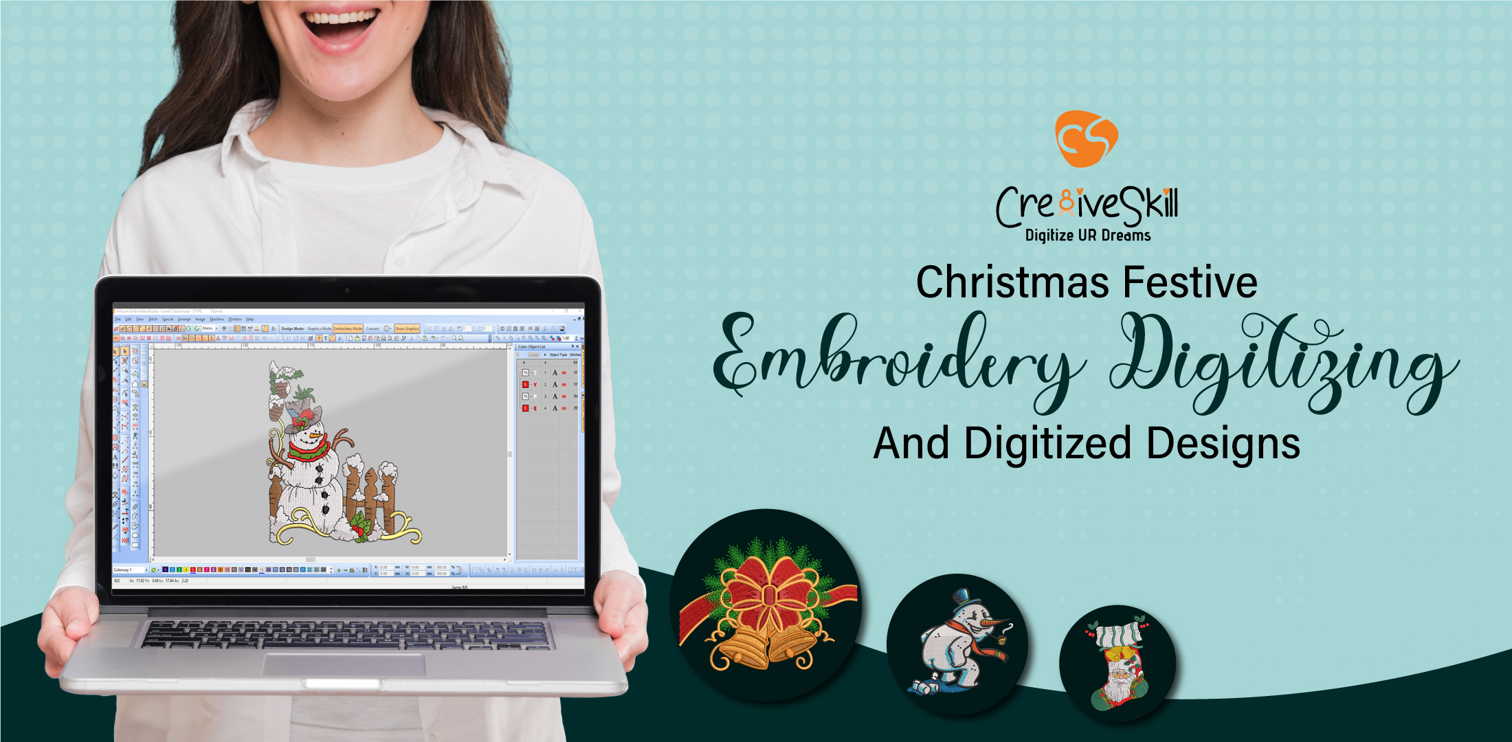 Festive Embroidery Digitizing And Digitized Designs