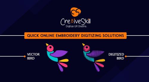 Quick Online Embroidery Digitizing Solutions by Cre8iveSkill