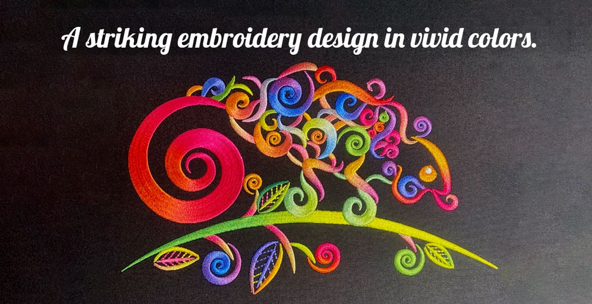 A Striking Coloreel Digitized Embroidery Design In Vivid Colors | Cre8iveSkill