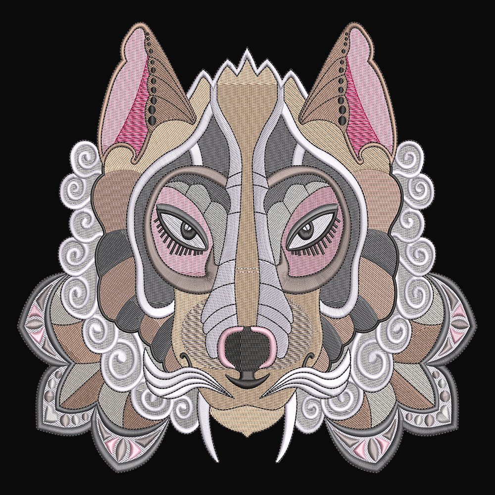 Embroidery Design Egyptian Wolf - Cre8iveSkill