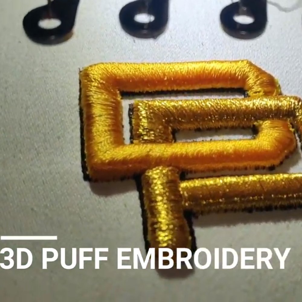 3D Puff Embroidery
