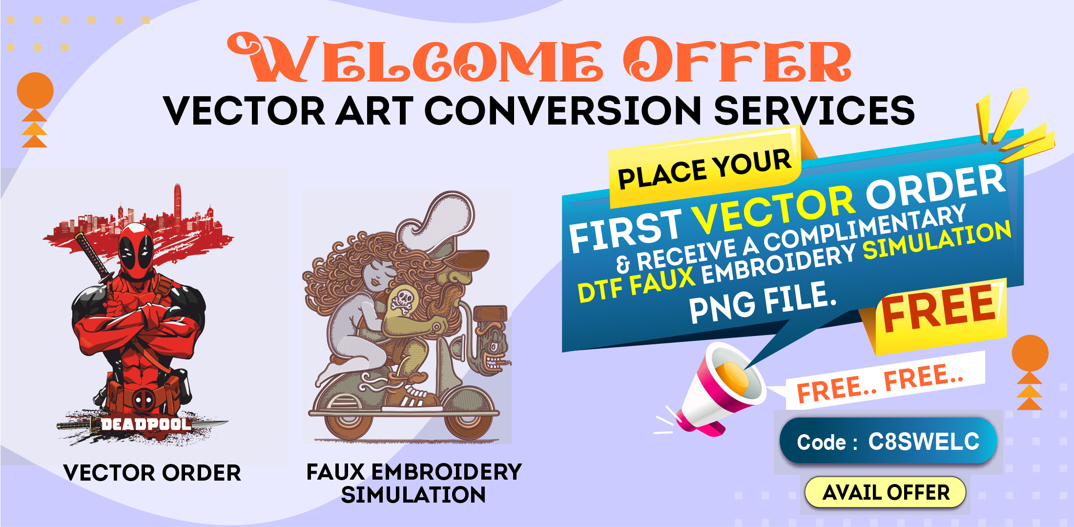 Vector Art Conversion Welcome Offer