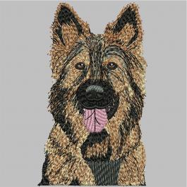 German Shepherd Embroidery Digitizing