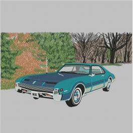 Classic Car Embroidery Design