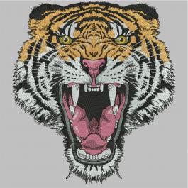 Tiger Embroidery Design