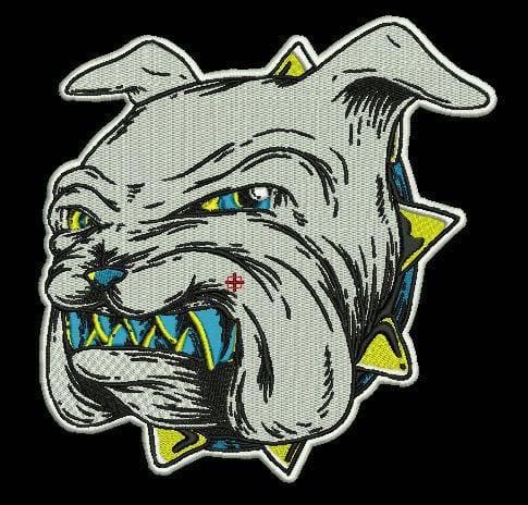 Embroidery Digitizing of a Bulldogs face after