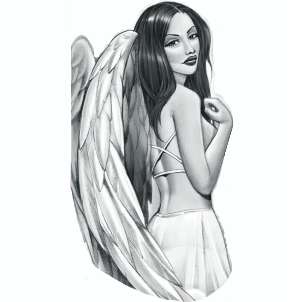 Before Lady Angel Embroidery Design
