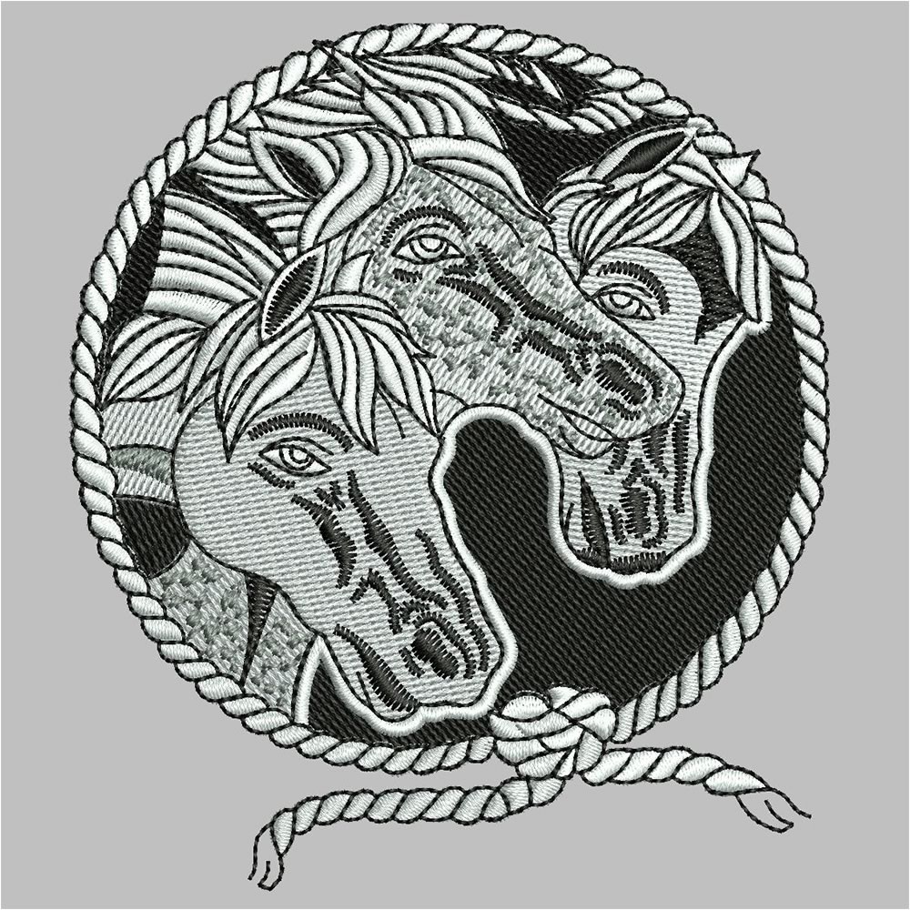 Horse Embroidery Design After