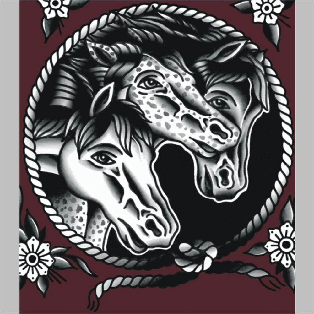 Before Horse Embroidery Design