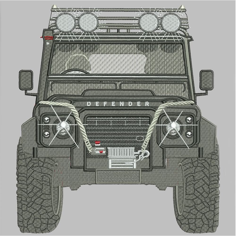 Jeep Girl With Grill Machine Embroidery Design