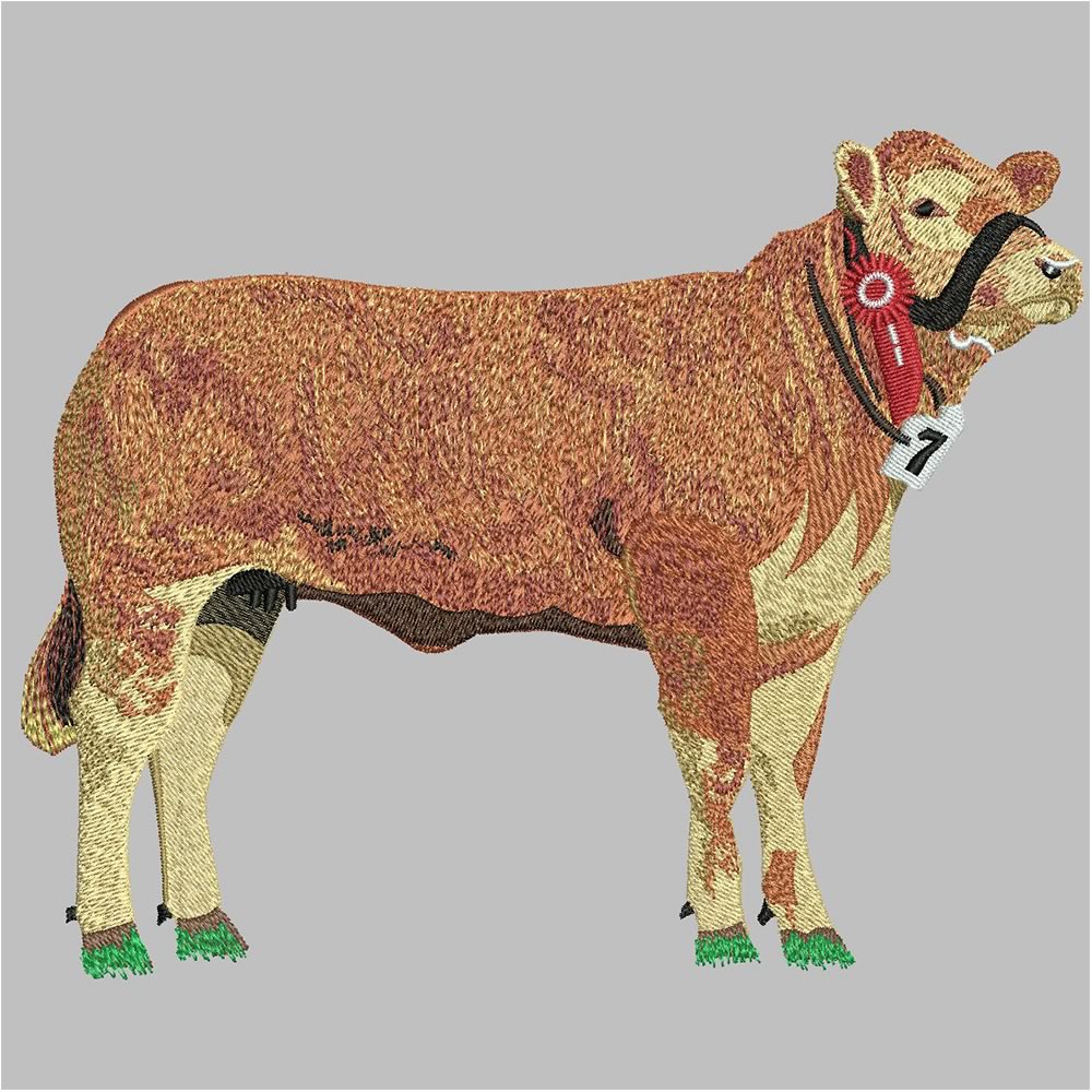 After Cow Embroidery Design