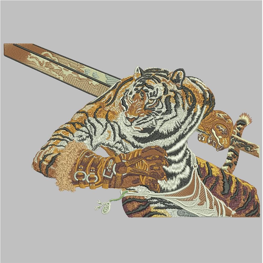 Tiger Embroidery Pattern After