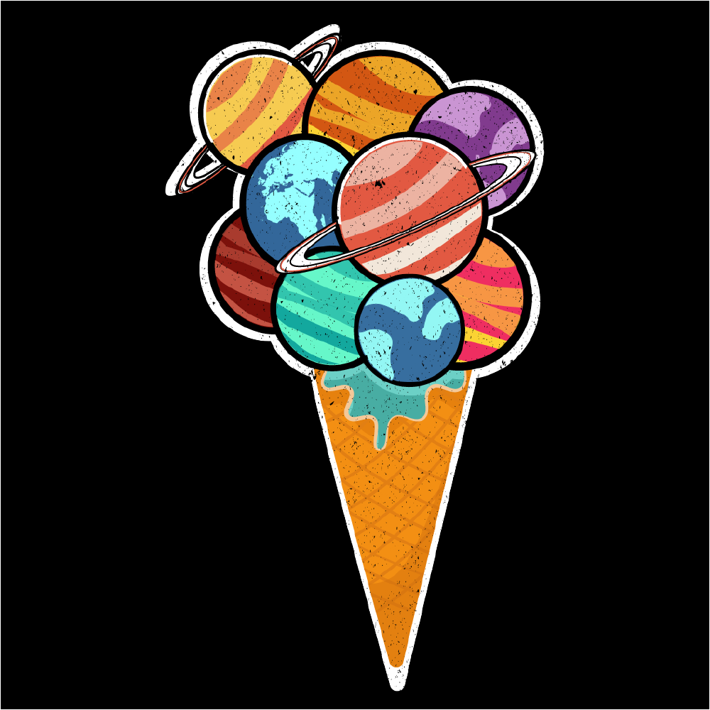 Colorful Ice Cream Scoops Vector Art Design