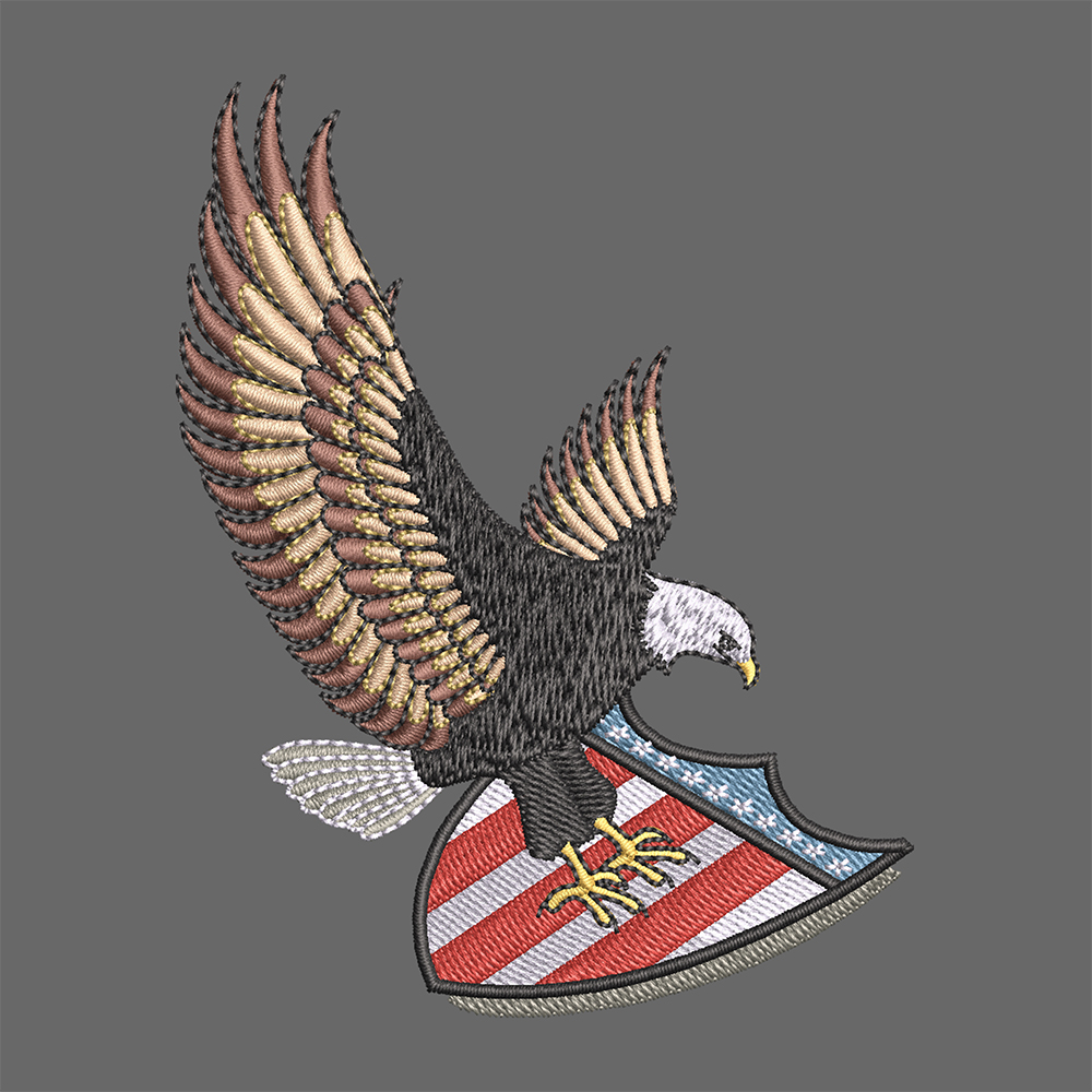 Bald Eagle Logo Embroidery Design | Cre8iveSkill