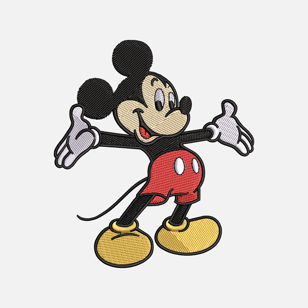Mickey Mouse Cartoon Digitized Embroidery Designs | Cre8iveSkill