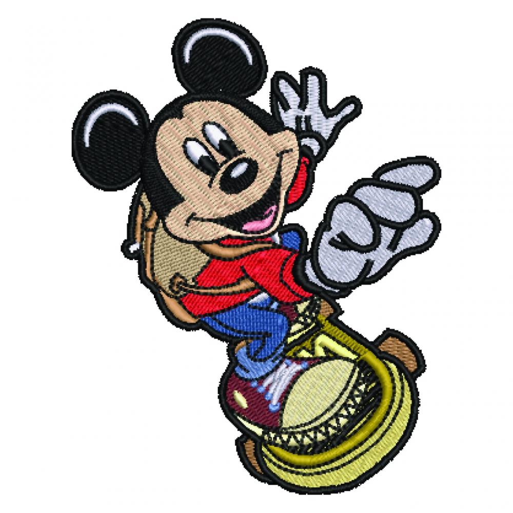 Skating Mickey Mouse Digital Embroidery Design | Cre8iveSkill