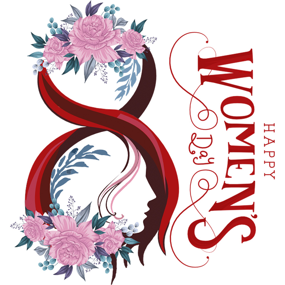 8 March Happy Women's Day Vector Graphics Design | Cre8iveSkill