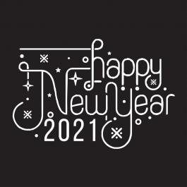 Happy new year Vector calligraphy