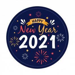 Happy New Year 2021 Vector