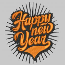 Digitized Embroidery design: Happy New Year