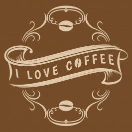 I Love Coffee Vector Art