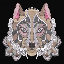 Egyptian Wolf Embroidery Design