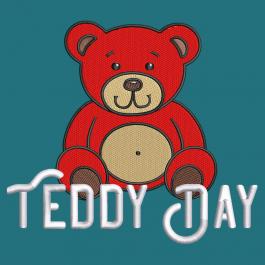 Embroidery Design: Teddy Day