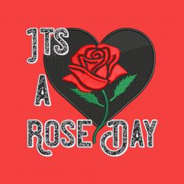 Embroidery Design: It's A Rose Day