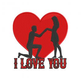 Embroidery Design : I Love You