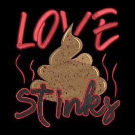 Embroidery Design: Love Stinks
