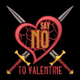 Embroidery Design: Say No To Valentine