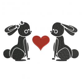 Embroidery Design: Bunny In Love Embroidery Design: Bunny In Love