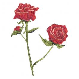 Cre8iveSkill's Embroidery Design Red Roses