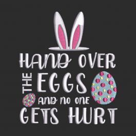 Embroidery Design Hand Over The Eggs