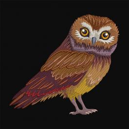 Cre8iveSkill's Embroidery Design Saw Whet Owl