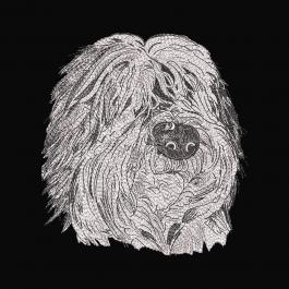 Embroidery Design: Bergamasco Shepherd Face