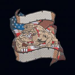 Boss Bulldog Flag Embroidery Design - Cre8iveSkill