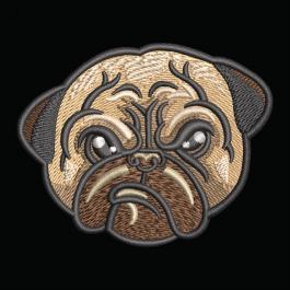 Mighty Pug Embroidery Design - Cre8iveSkill