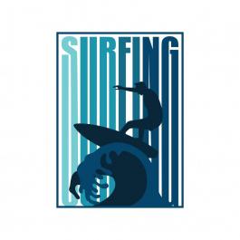 Surfing Vector Art Design