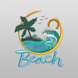 Beach Waves Embroidery Design - Cre8iveSkill