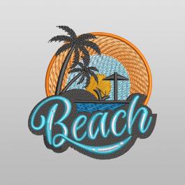 Morning Beach Embroidery Design - Cre8iveSkill