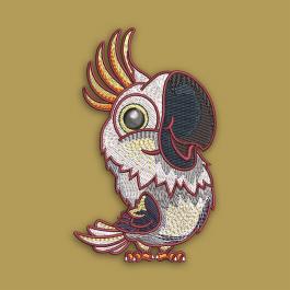 Cartoon Parrot Embroidery Design - Cre8iveSkill