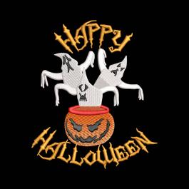 Halloween Boo Ghosts Pumpkin Embroidery design