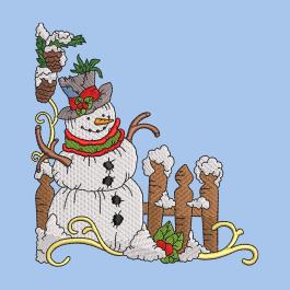 Garden Snowman Machine Embroidery Design-Cre8iveSkill