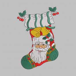 Santa Stocking Machine Embroidery Design-Cre8iveSkill