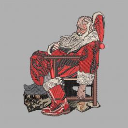 Sleeping Santa Machine Embroidery Designs