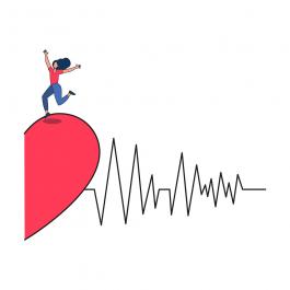 Valentine Girl's Heart Vector Graphic Design