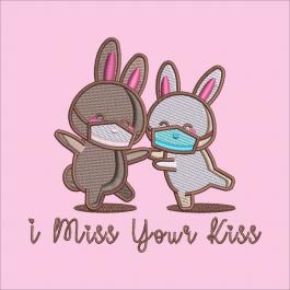 I Miss Your Kiss Digitized Machine Embroidery Design | Cre8iveSkill