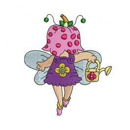 Little Fairy With Flowers Digitized Embroidery Design - Cre8iveSkill